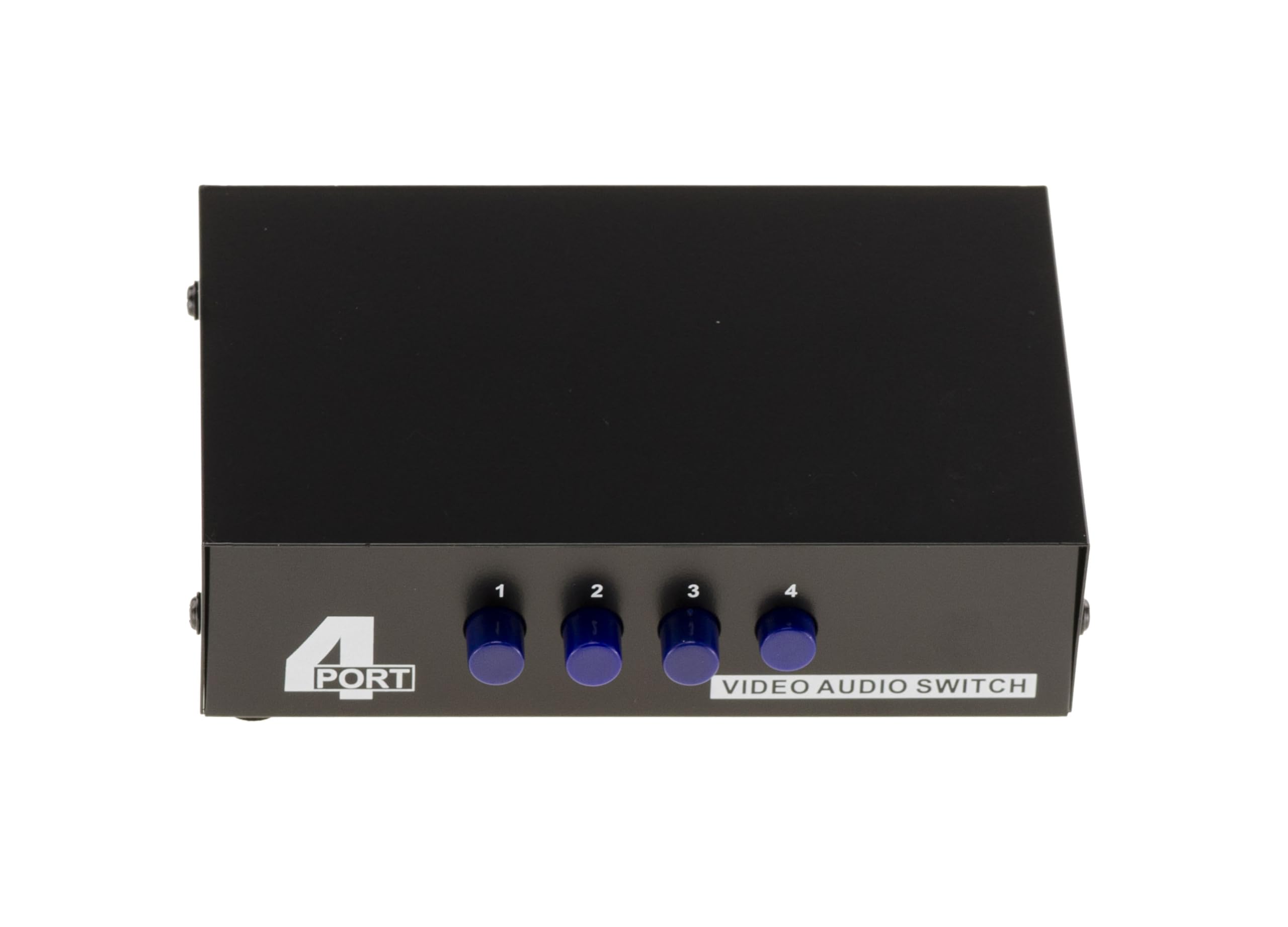 KALEA-INFORMATIQUE Rozgałęźnik AV ze stereofonicznym sygnałem audio lub kompozytowym sygnałem wideo RCA, typu Switch, umożliwiający podłączenie 1 wejścia do 4 wyjść lub 4 wejść do 1 wyjścia