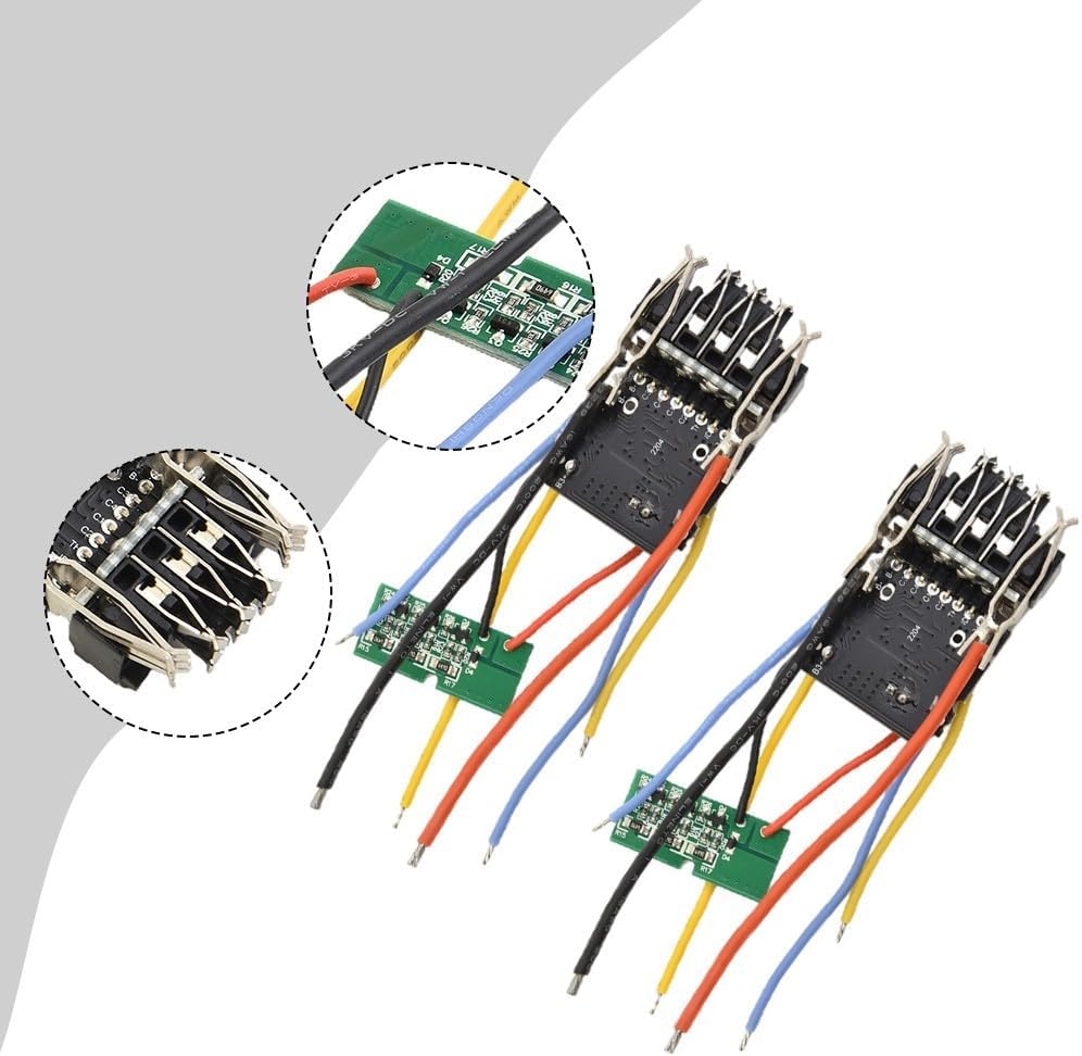 Battery Circuit Protection Board for PCB Replacement Module for Dewalt for DCB200 20V Power Tools Professional Electronic Component Plastic Shell Assembly Kit 2 Pieces