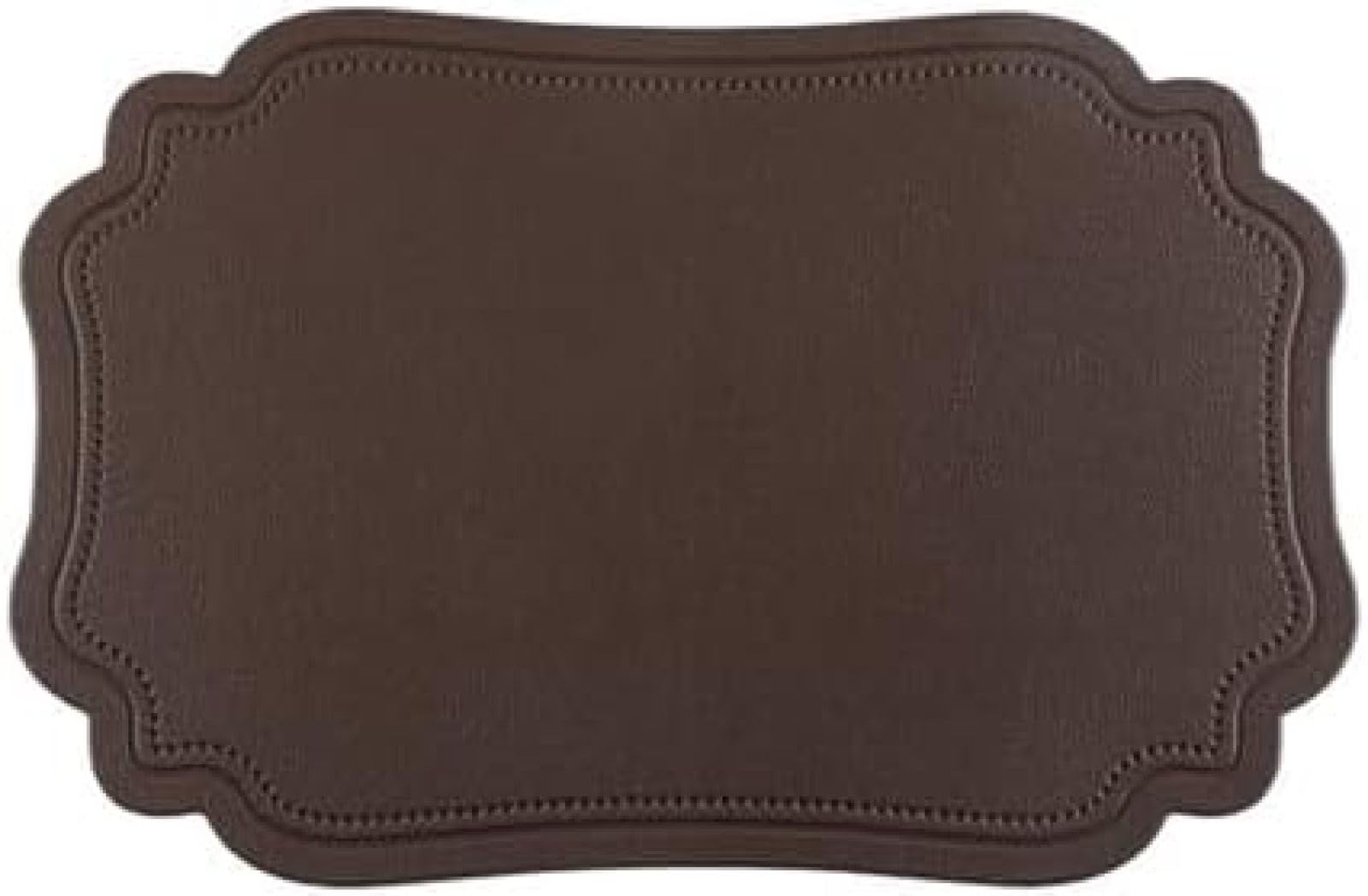 Set de table rectangulaire antidérapant couleur unie bleu café pour dîner de vacances
