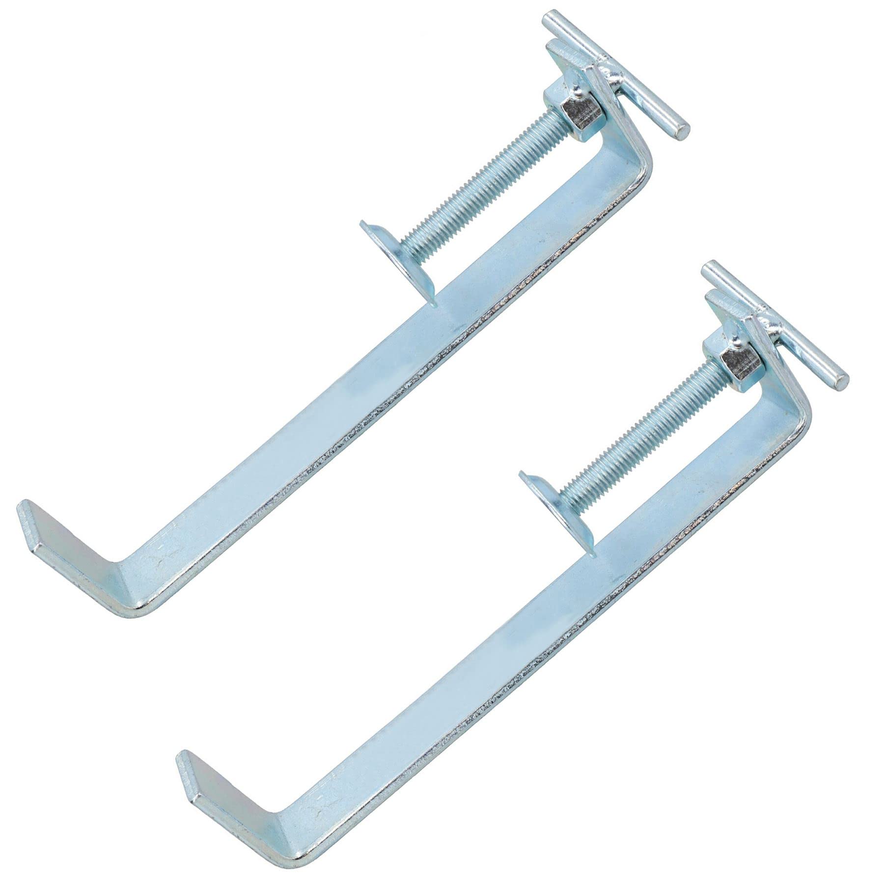 Ab Tools Silver 200Mm Bricklaying Profile Clamp Holder Fastener Carpentry Internal Wall Clamps 2Pk