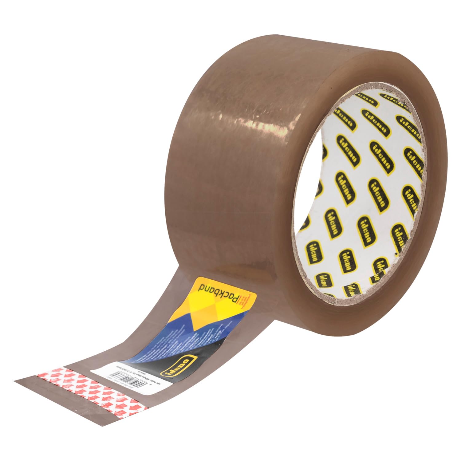 Idena 60064 - Cinta adhesiva marrón, 50 mm x 66 m, 36 rollos de cinta de paquetería silenciosa, ideal para mudanzas y envíos