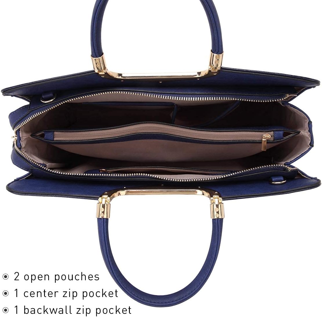 Womens Handbag Top Handle Shoulder Bag Tote Satchel Purse Work Bag with Matching Wallet - Image 5