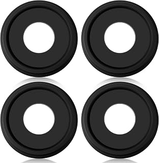 4 Pieces Ceiling Medallions for Light Fixtures Molded Black Ceiling Medallion 10"OD Decorative Chandelier Medallion Round Ceiling Fans Medallions Ceiling Trim Ring Plate Backdrop Decor 10"OD x 3.5"ID