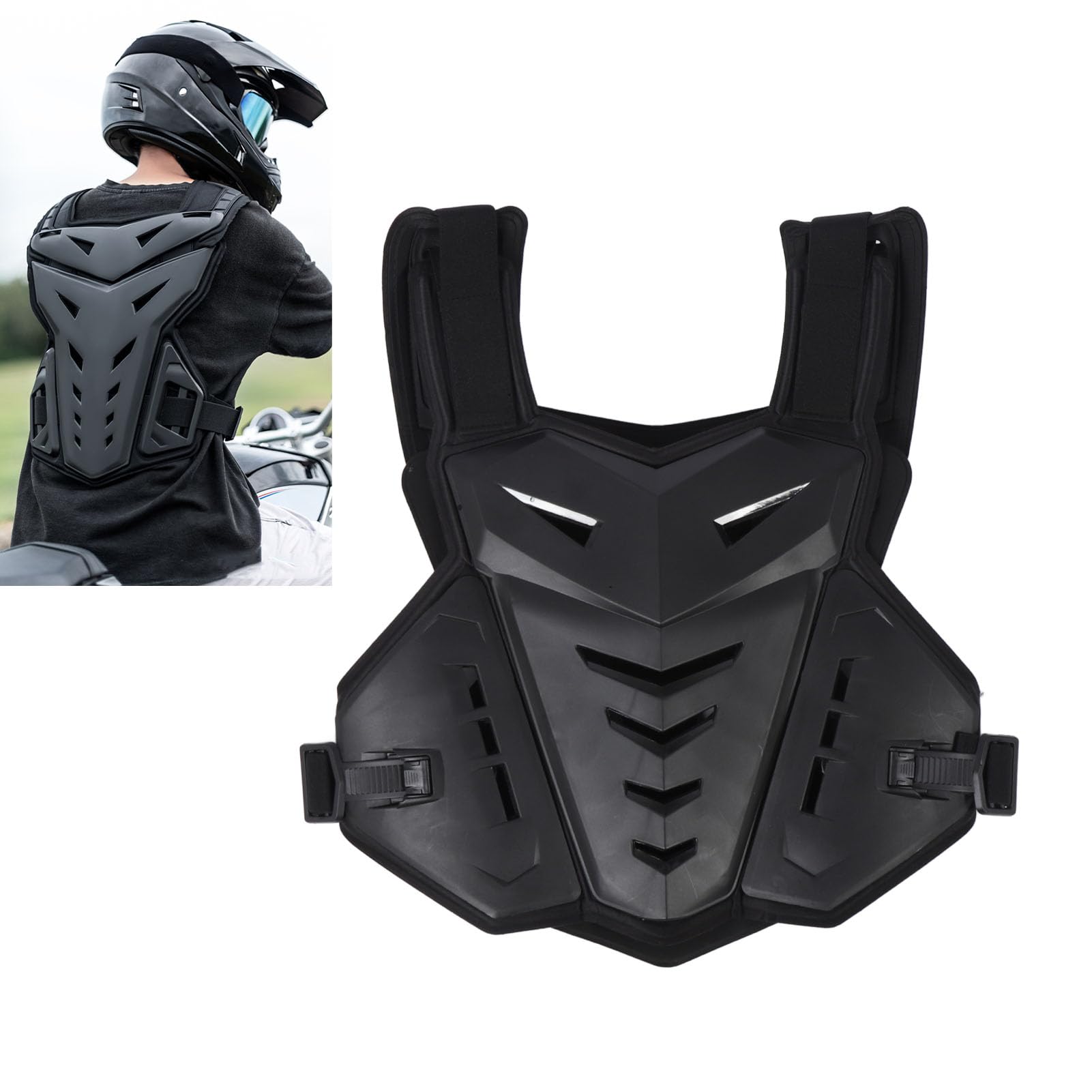 Protezione per il Petto per la Schiena da Equitazione con Cinghie Regolabili per Tutte le Dimensioni del Corpo, un Giubbotto Armatura da Moto per la Guida con Design a