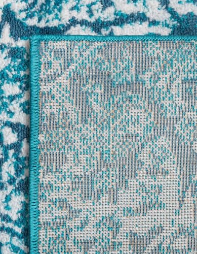 Tapete decorativo Rugs.com Monte Carlo 5 x 8 ft Turquesa miniatura 6