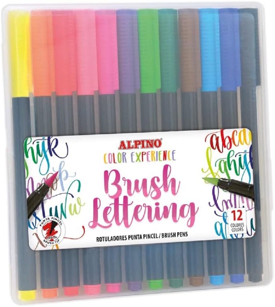 Alpino Color Experience 12 Rotuladores Brush para Lettering con Punta Pincel (AR001054)