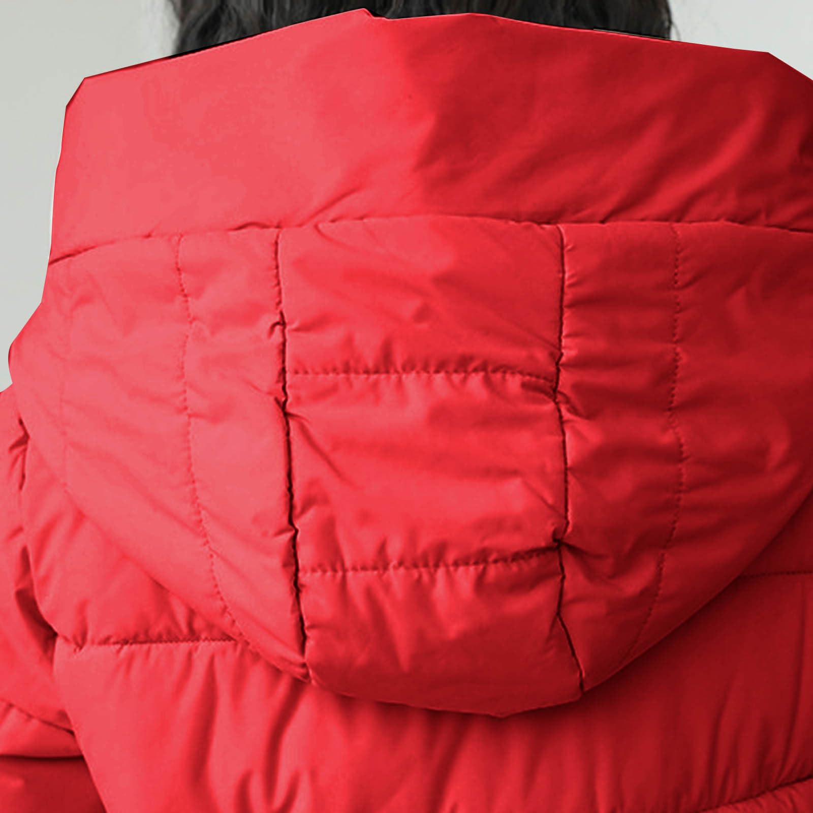 Generico Gilet Donna Lungo Invernale Piumino Lungo con Cappuccio Ripiegabile Piumini Maniche Lunghe Resistente all'Acqua Ripiegabile Giacca Donna Trapuntato Invernali Cappotto Ultraleggero Pesante