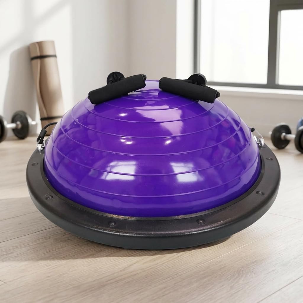 perfk Balón Equilibrio para Fitness con Soporte Peso Máximo y PVC Reforzado para Ejercicios Propiocepción y Coordinación Neuromuscular para Sesiones
