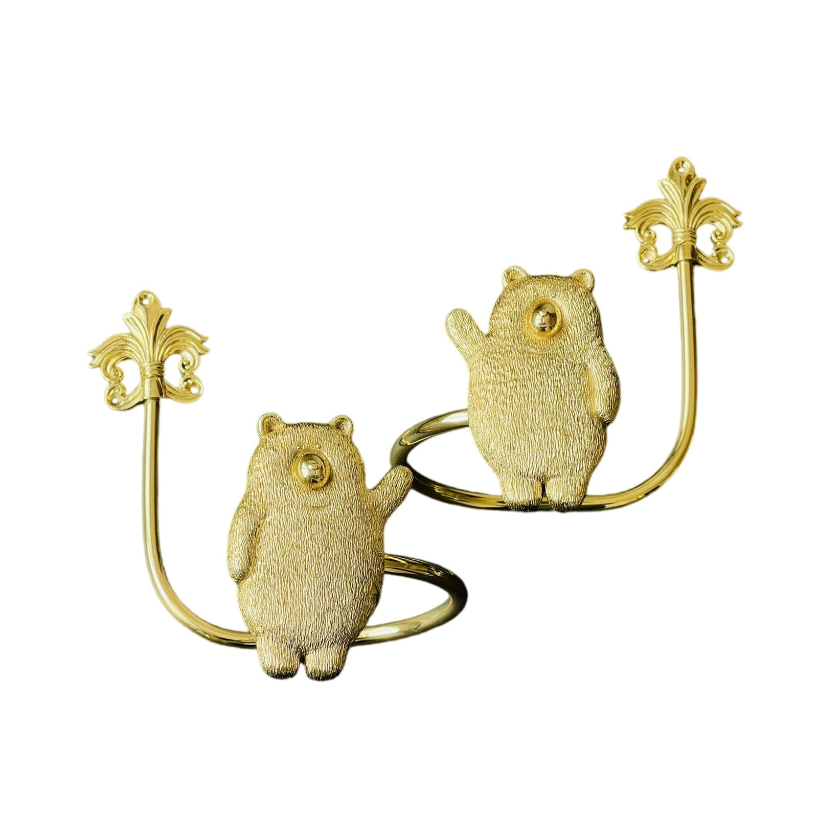 Curtain Holdbacks (Set of 2), Wall Mounted Drapery Tiebacks with Screws, Decorative Window Drapery Holder Curtain Hook