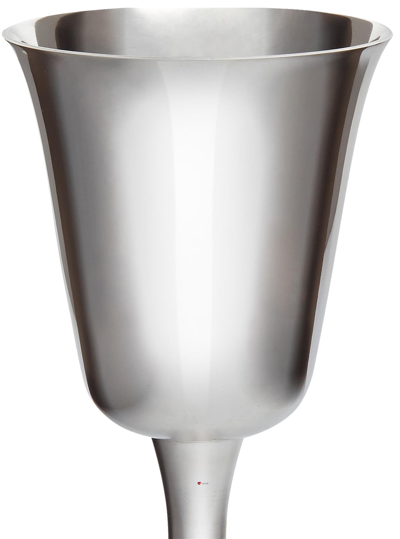 I LUV LTD Peltro Calice Grande a Forma di Campana 140ml FiLato Luminoso Lucidato Fine Sia Dentro che Fuori con Funzionalità Touchmark Perfetto per L'incisione