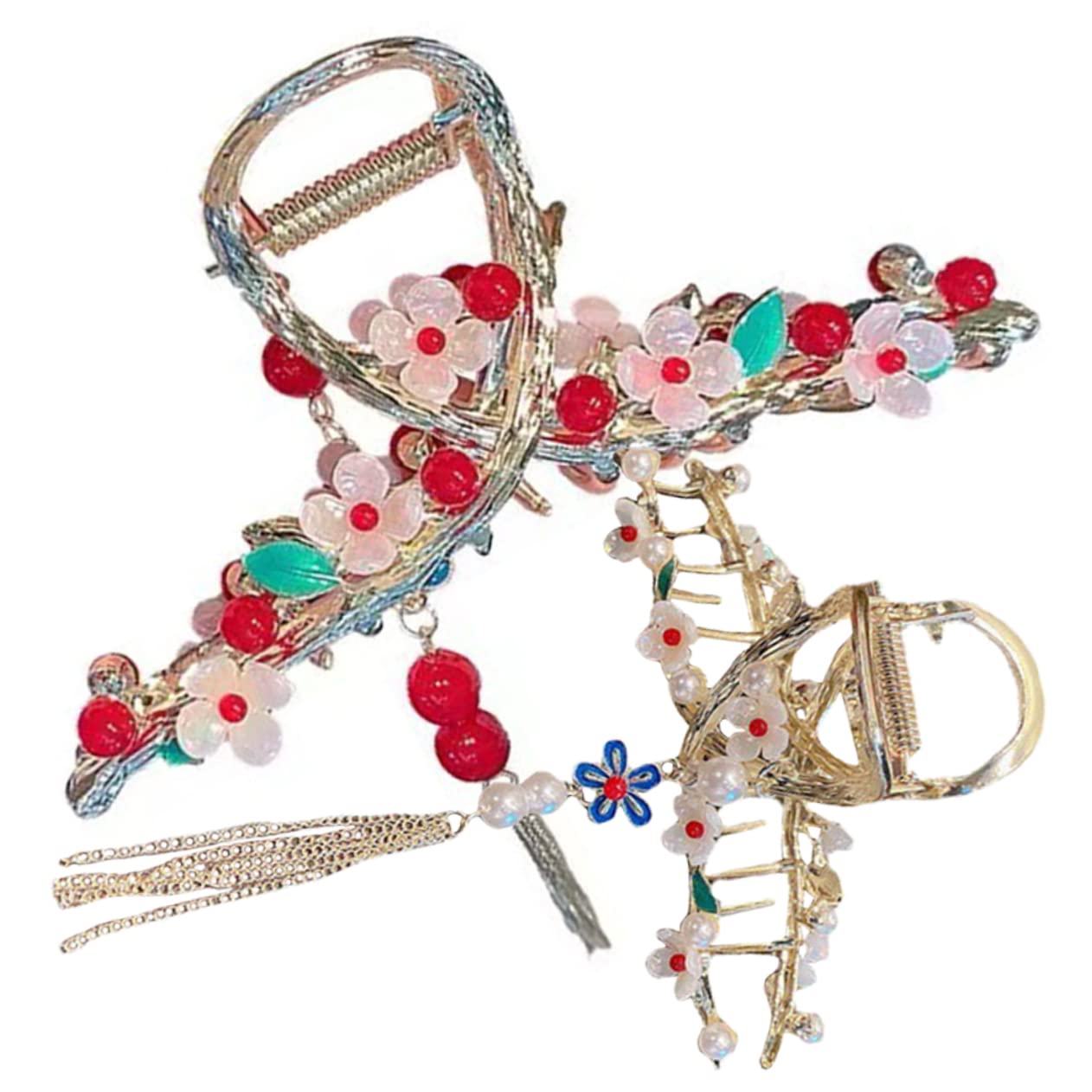 8 Pz Tornante Fermagli Per Artigli Di Fiori Fermaglio Per Artigli Di Perle Forcine Di Fiori Artiglio Per Delle Ragazze Prese Per Metallo Mancare Morsetto Zampa