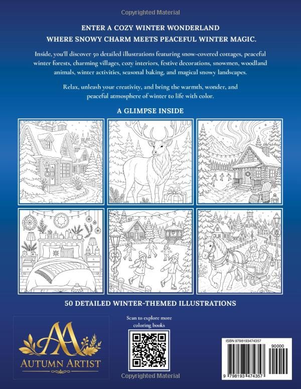 Winter Magic: A Cozy Winter Coloring Book for Adults (Seasons of Serenity) image 3