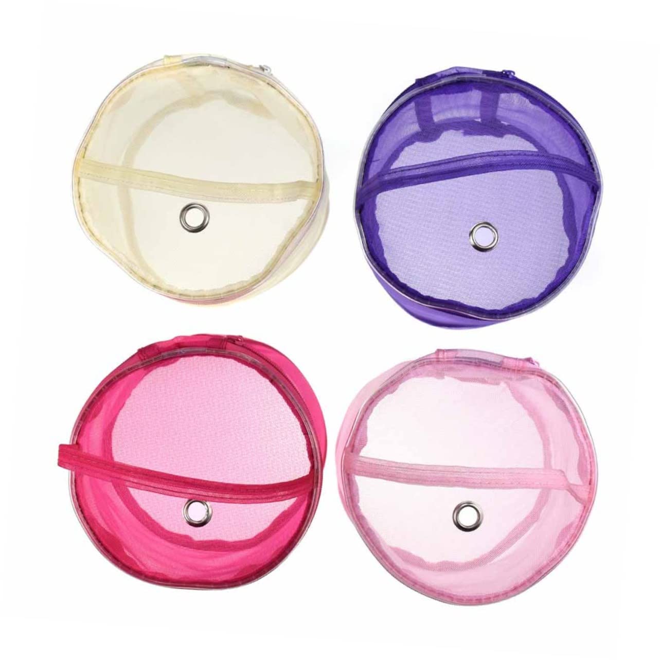 Alipis 3piezas Bolsa De Almacenamiento De Hilo Para Ganchillo Bolsa Organizadora De Nylon Asa Resistente y Duradera Pequeña Color Rosa