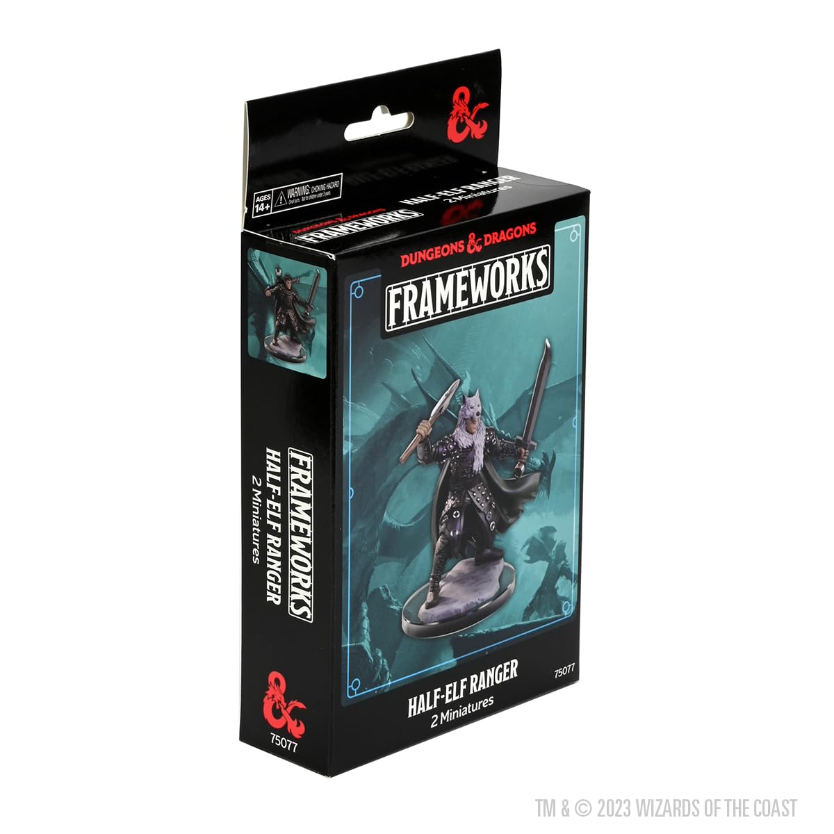 Miniatura Para Pintar De D&D Frameworks – Explorador Medio Elfo Macho, No Montada Ni Imprimada, Con Piezas Personalizables