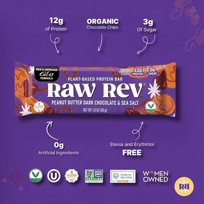 Barras Veganas de Proteína Raw Rev - Mantequilla de Maní y Chocolate miniatura 3