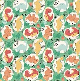 50 Sacos de Presente ou Sacolinha Surpresa Plástica Festa Dinossauro Baby Cute 15x29cm Cromus