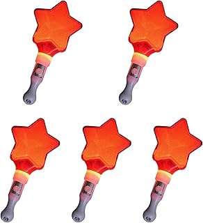 THINCAN Pack de 5 varitas mágicas brillantes intermitentes de colores brillantes LED de colores intermitentes varitas luminosas LED
