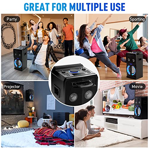 Pyle Karaoke Vibe Pa Bluetooth Audio Video/Dvd Speaker System - 800W Multimedia Cd/Dvd Player For Tv, Projectors, W/Fm, Usb, Mic, Aux, Hdmi, Rca Inputs, Echo & Led Mode, W/Remote Control - Pkrk270Bt #TOP4