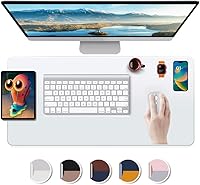 Vista 9 de Desk Mat Clear Plastic Office Home Table Pad Blotter Mats Writing Desk Topper Protector with Mouse Pad for Laptop Computer Desktop Keyboard Pads
