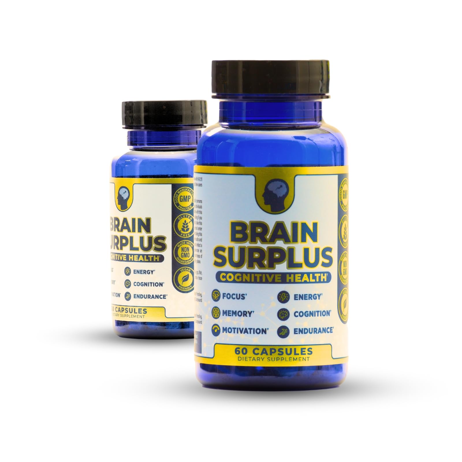 Cognitive Enhancement For Memory, Focus, Energy, Ginkgo Biloba, Vitamin B12 and more, non GMO, Vegan, Gluten Free