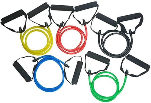 Miniatura 16 de POPETPOP 2 cuerdas de ejercicio con asas, banda elástica, bandas elásticas para ejercicio Verde,Rojo -,Amarillo,2 unidades de color verde,Verde x 3