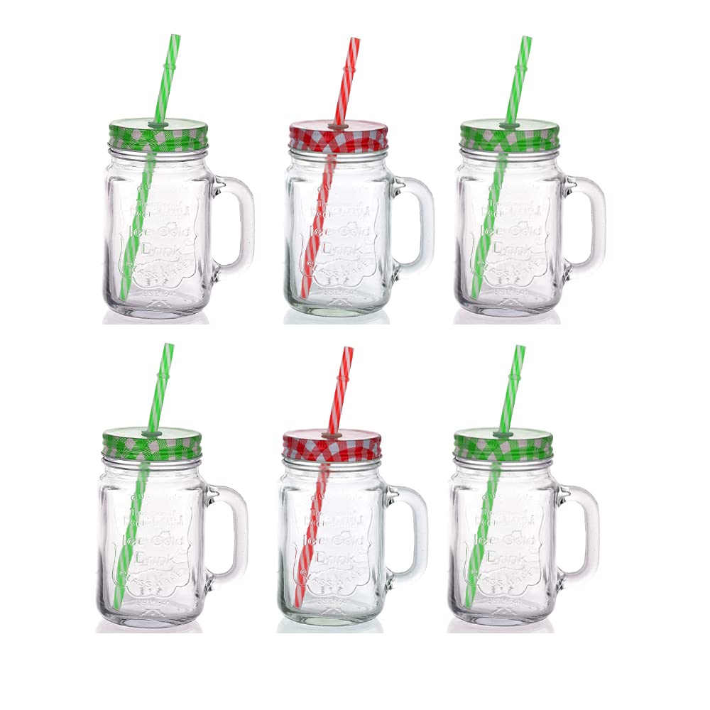 See full amazon price history chart for Kosh Mason Jar With Lid And Straw For Drinks, Beverages Fruit Juice Glass Airtight Frosty Jar with Handle Mason mug Jars set with Lid and Reusable Straw (Random Color, Clear, 450 ml) (6 PC) Kosh Mason Jar With Lid And Straw For Drinks, Beverages Fruit Juice Glass Airtight Frosty Jar with Handle Mason mug Jars set with Lid and Reusable Straw (Random Color, Clear, 450 ml) (6 PC) (B097HCKZX6) Amazon Price History, Amazon Price Tracker