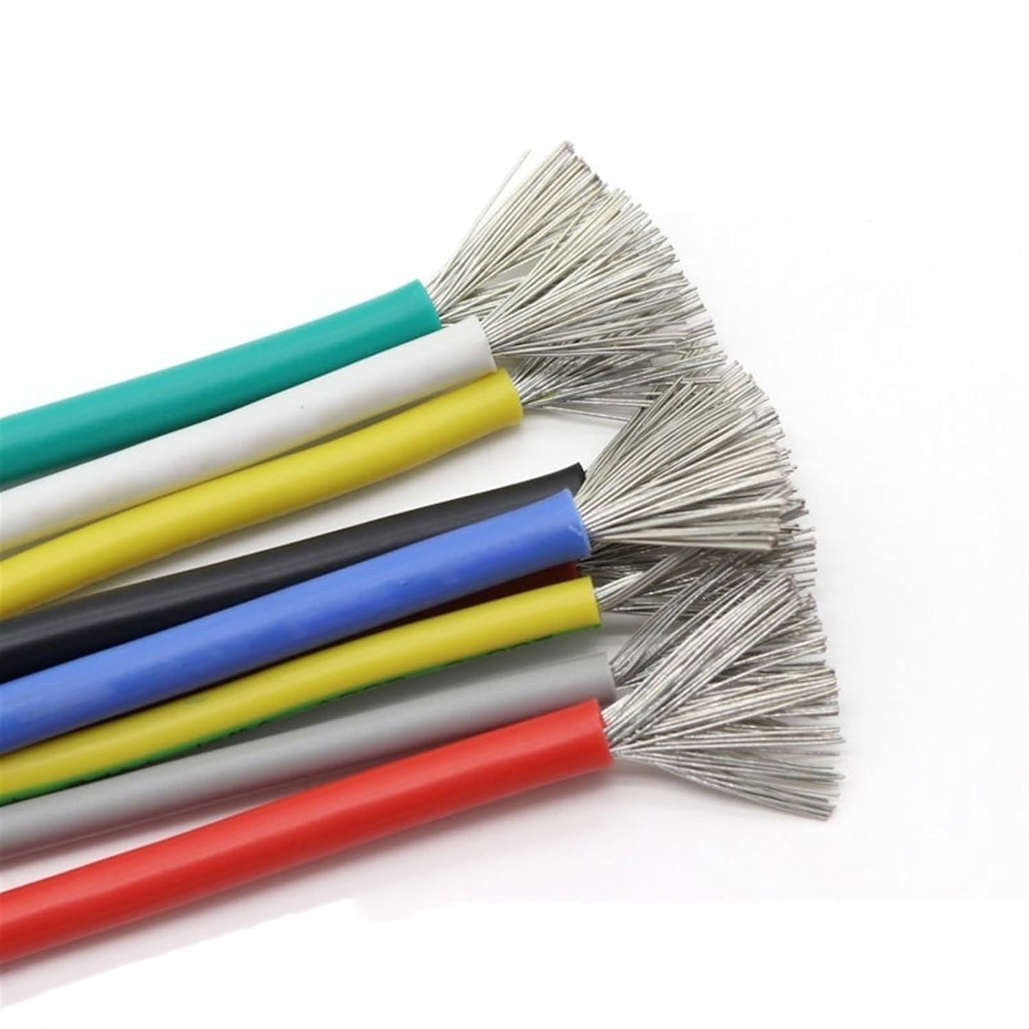 Cable Cable de Silicona Flexible UL3135 2 Metros, Resistente a Altas temperaturas, Cable electrónico Cobre Blando, Conector 30 AWG a 12(Yollow,12AWG)