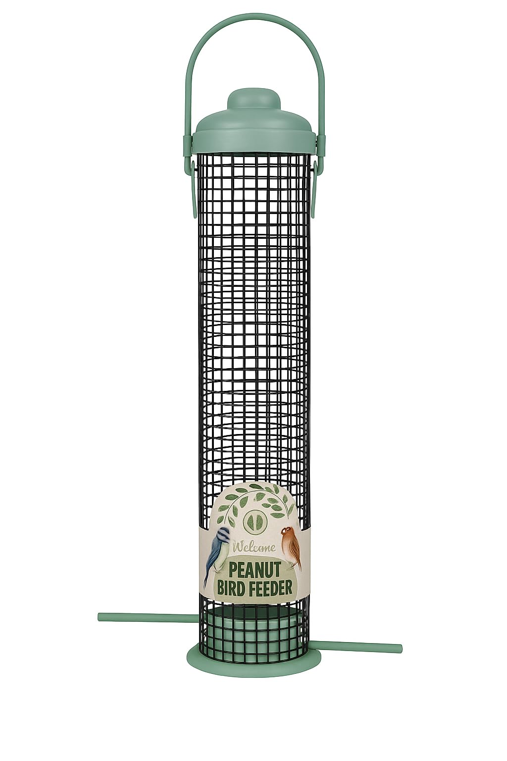 Hanging bird feeder Peanut (Green, 35cm)