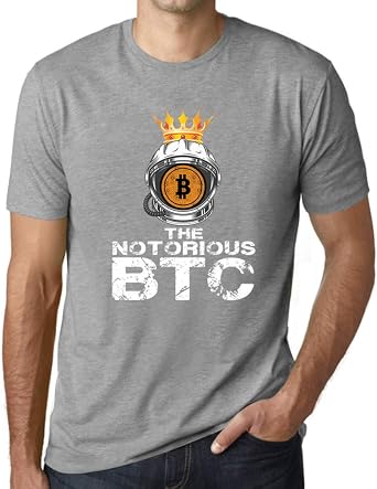 Ultrabasic Men's Graphic T-Shirt Bitcoin Notorious BTC Crown HODL Crypto Traders Eco-Friendly Limited Edition Short Sleeve