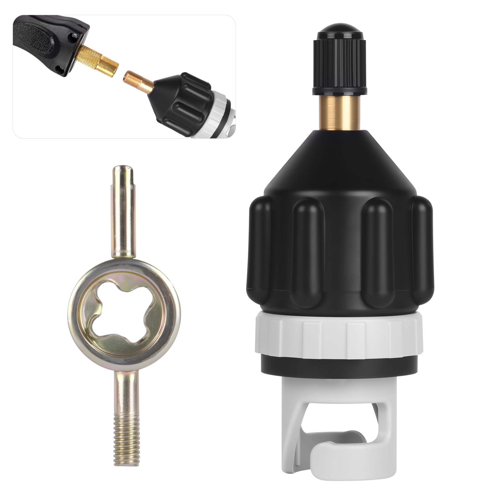 OFFCUP Inflatable Sup Pump Adaptor, 1PC Air Valve Converter, Universal Multifunction Air Valve Attachment for Inflatable Boat Kayak Paddle Board Inflatable Bed Dinghy