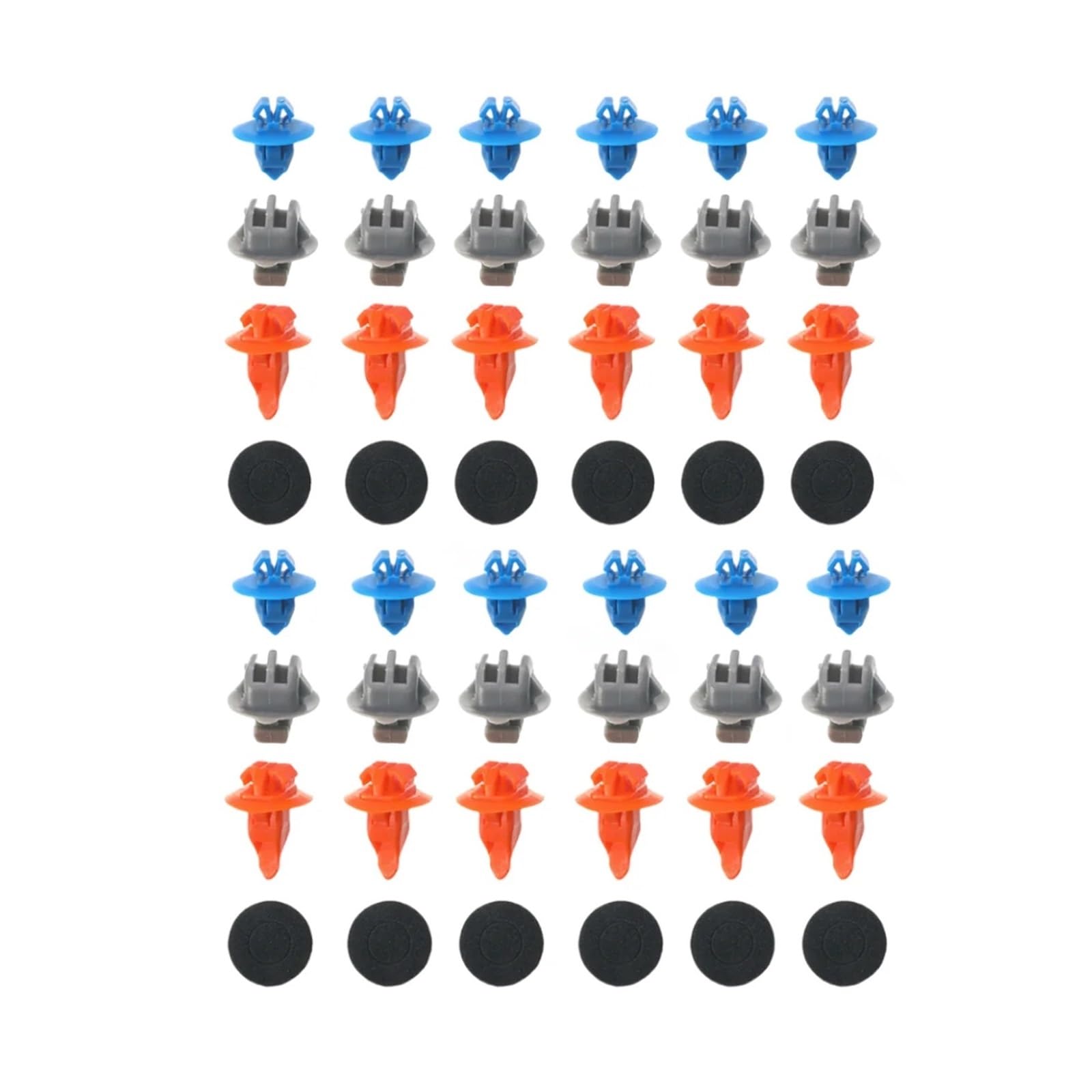 FDCSKINX 30/60 Pcs Mixed Front Door Trim Panel Rivet Clips Fasteners Compatible 120 FJ Highlander(60 PCS)