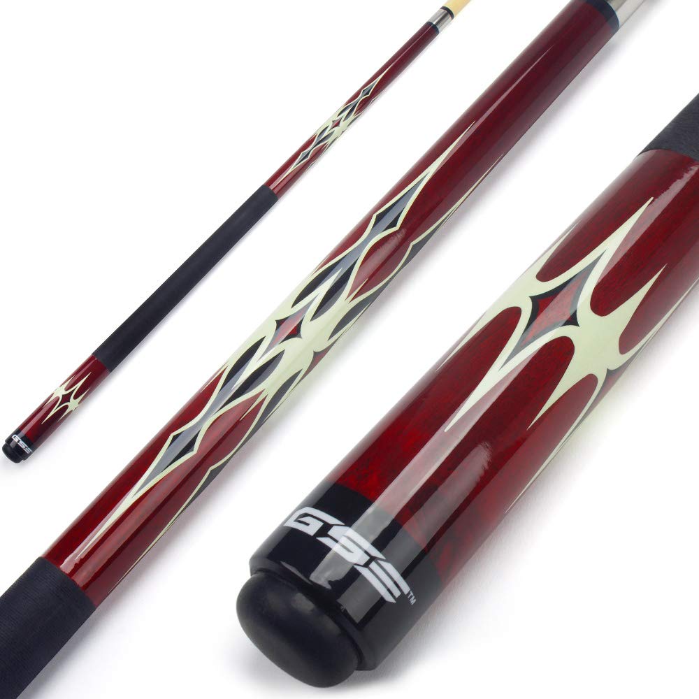 GSE Games & Sports Expert 58" 2-Piece Canadian Maple Billiard Pool Cue Stick, 18-21oz