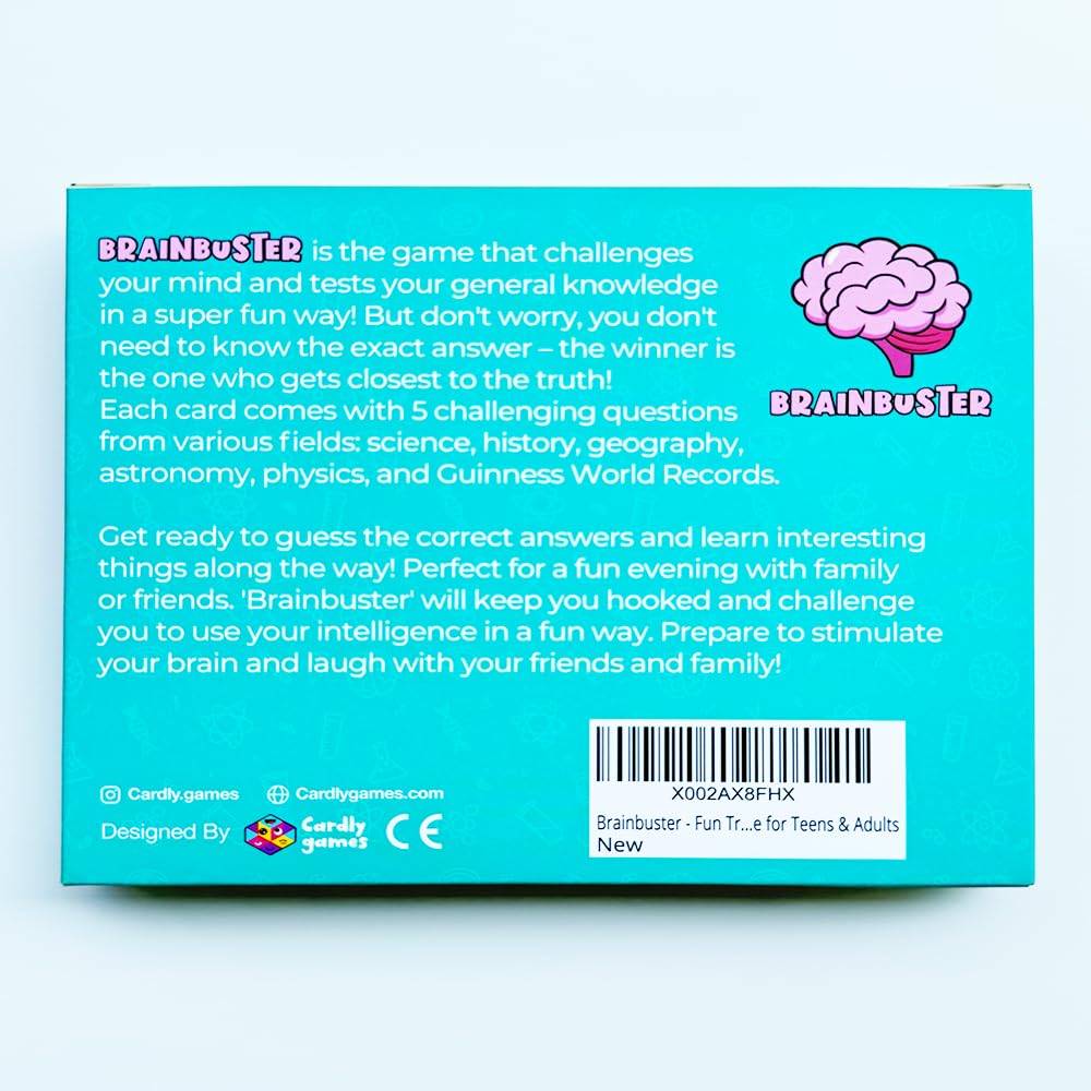 Brainbuster - Fun Trivia Card Game for Families & Friends, Blue and White, 1 cm x 1 cm x 1 cm - Image 2