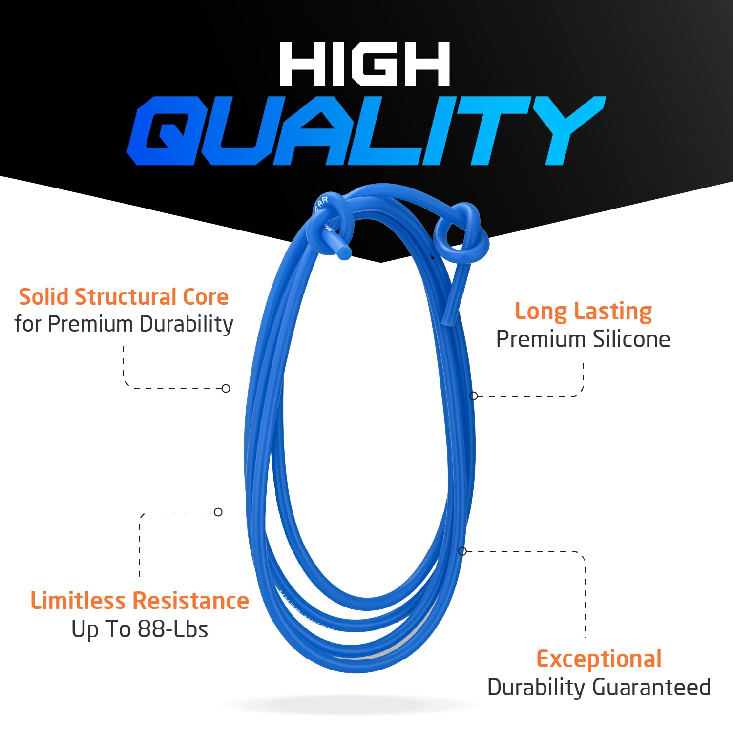 Bandas de resistencia – Resistencia de 88 libras – Azul – Bandas de entrenamiento de fuerza – Bandas elásticas de entrenamiento – Bandas de resistencia de lucha libre – Equipo de fitness y
