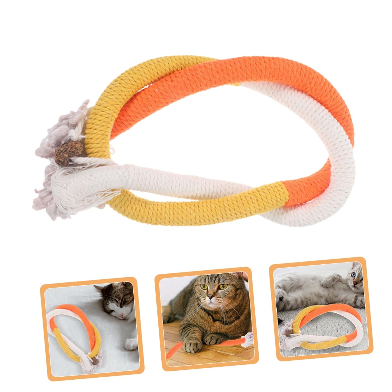 Sosoport 12pièces Jouets à pour avec Herbe à Chat Jouets Corde pour Et Intérieur