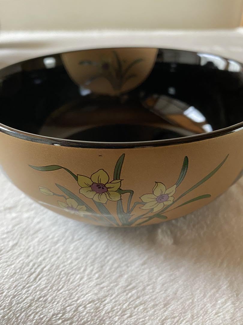 Amazon | 有田焼 慶斎 天目五草花多用碗揃 どんぶり 和食器 黒 花柄 5
