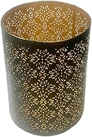 Vista 4 de Hosley Juego de 2 portavelas de corte de diamante, elegantes soportes de 8 pulgadas de altura para un ambiente atemporal y un estilo versátil que