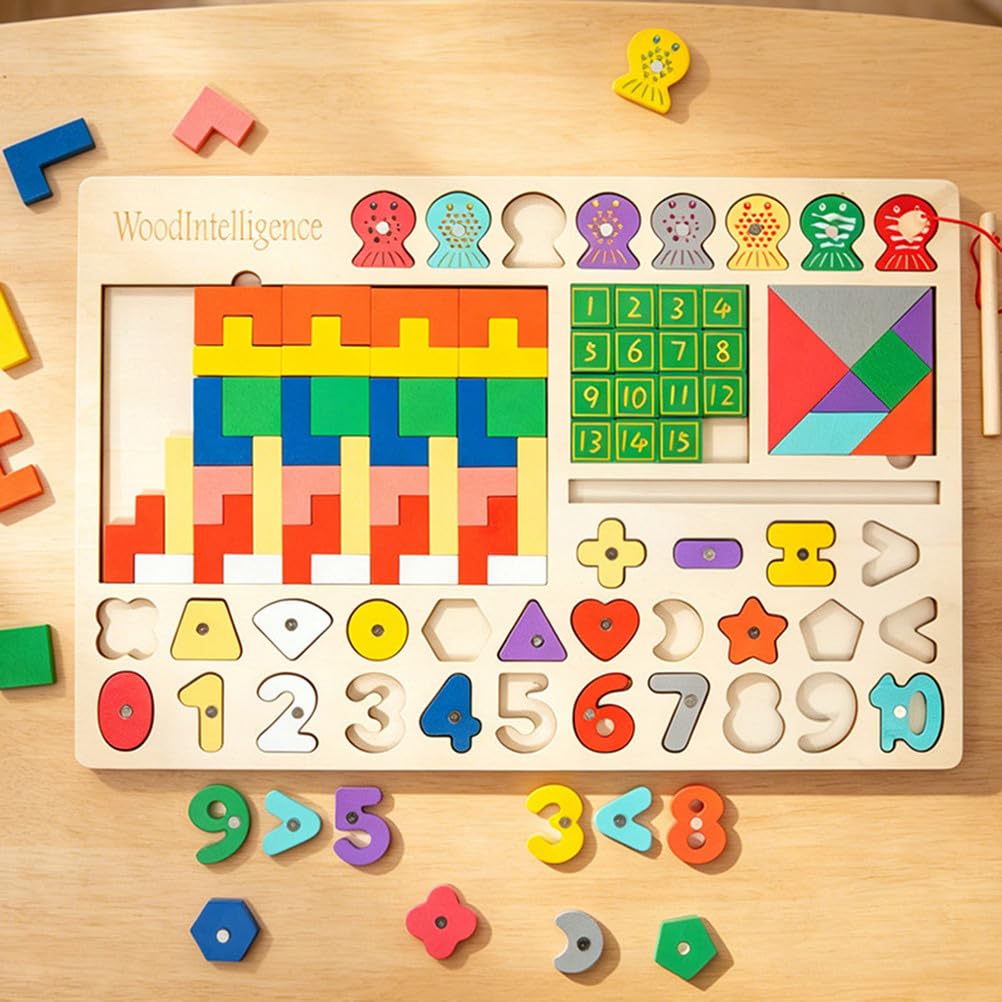 Tablero Montessori de Madera, Juego de Pesca Magnético