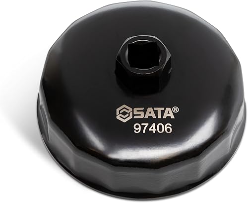 SATA Llave de filtro de aceite con tapa de extremo Dr. de 12" 3.543 in, 15 flauta - ST97406