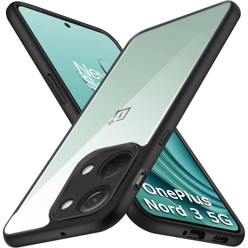 TheGiftKart TPU+PC Hybrid Sleek Armor Back Cover Case For Oneplus Nord 3 5G|Shockproof 360° Protection|Crystal Clear Hard Back|Transparent Back Cover Case For Oneplus Nord 3 5G (Black Bumper) (B0CBBPLD8H) Amazon Price History, Amazon Price Tracker