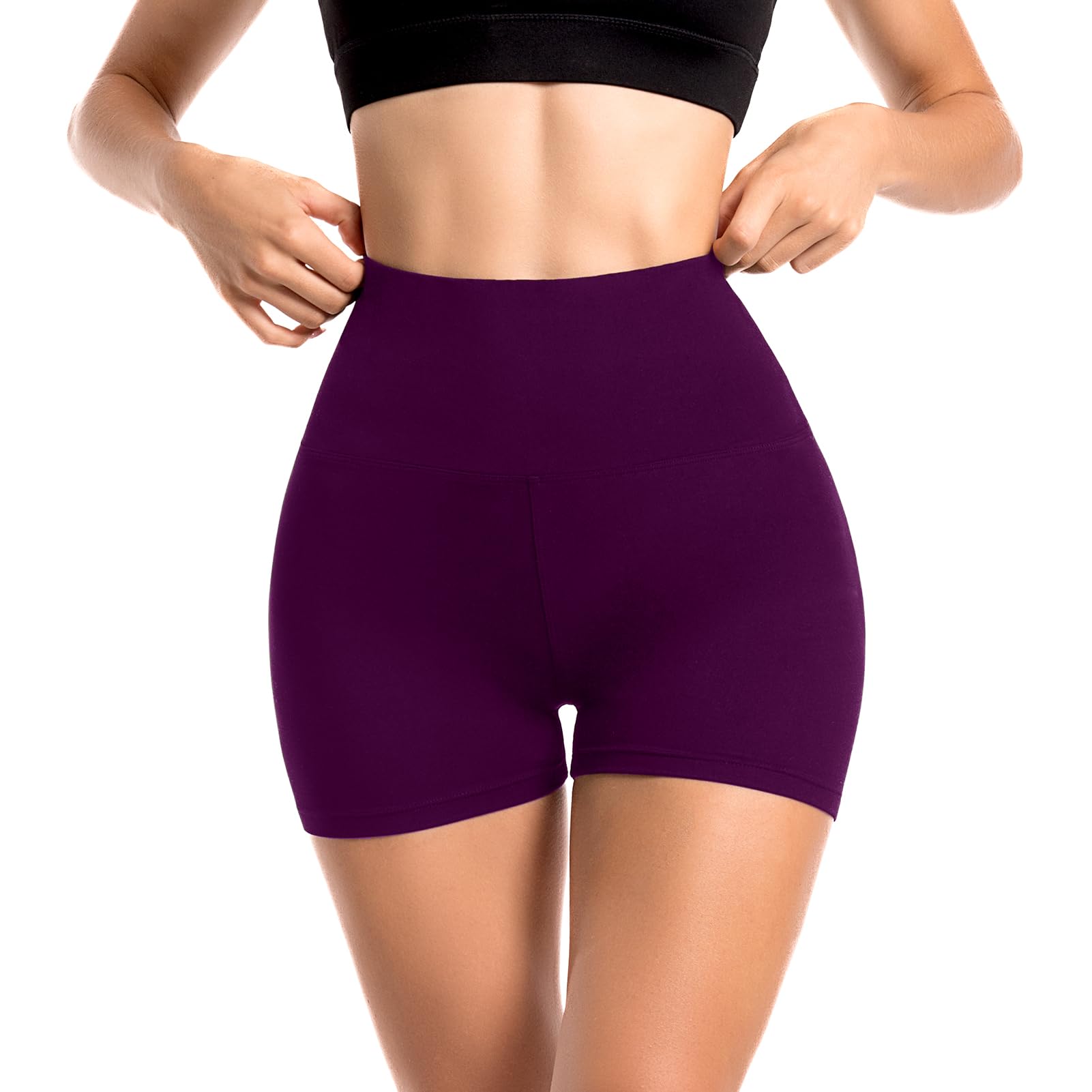 Sanpetix Sports Shorts Damen, High Waist Blickdicht Leggings Shorts für Cycling Yoga Fitness im Sommer