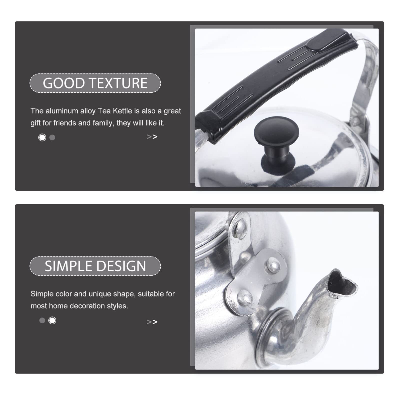 SOLUSTRE Tea Kettle Stovetop Teapot for Stove Top Whistling Tea Kettle Household Aluminum Alloy