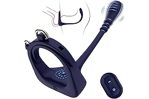 Male Vibrating Cock Ring Anal Plug