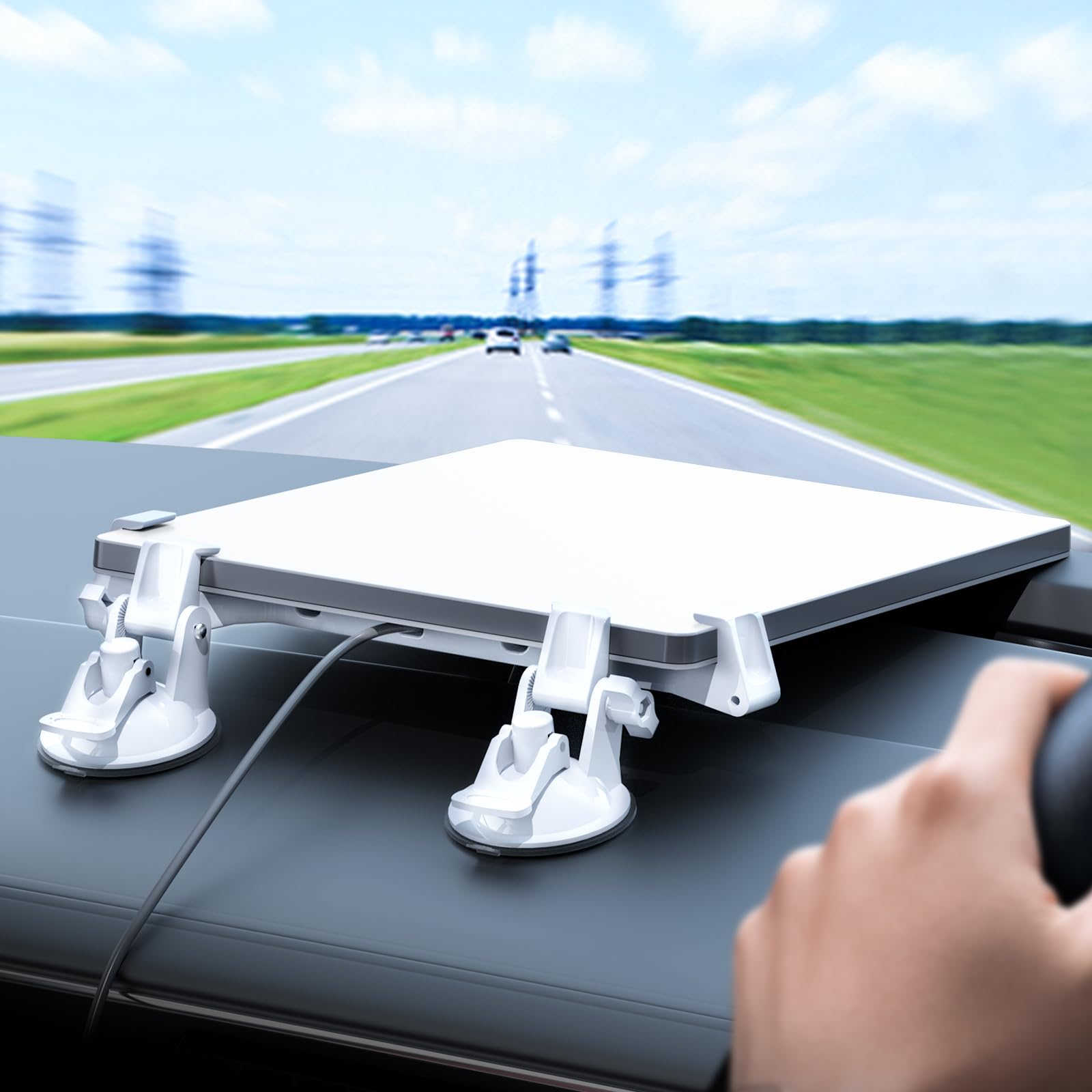 for Starlink Mini Car Mount for Dashboard,for Starlink Mini Mounting Kit Accessories for Car,Linkoostar Car Suction Cup Mount for Dashboard & Windshield Ensures Stable Setup While Driving