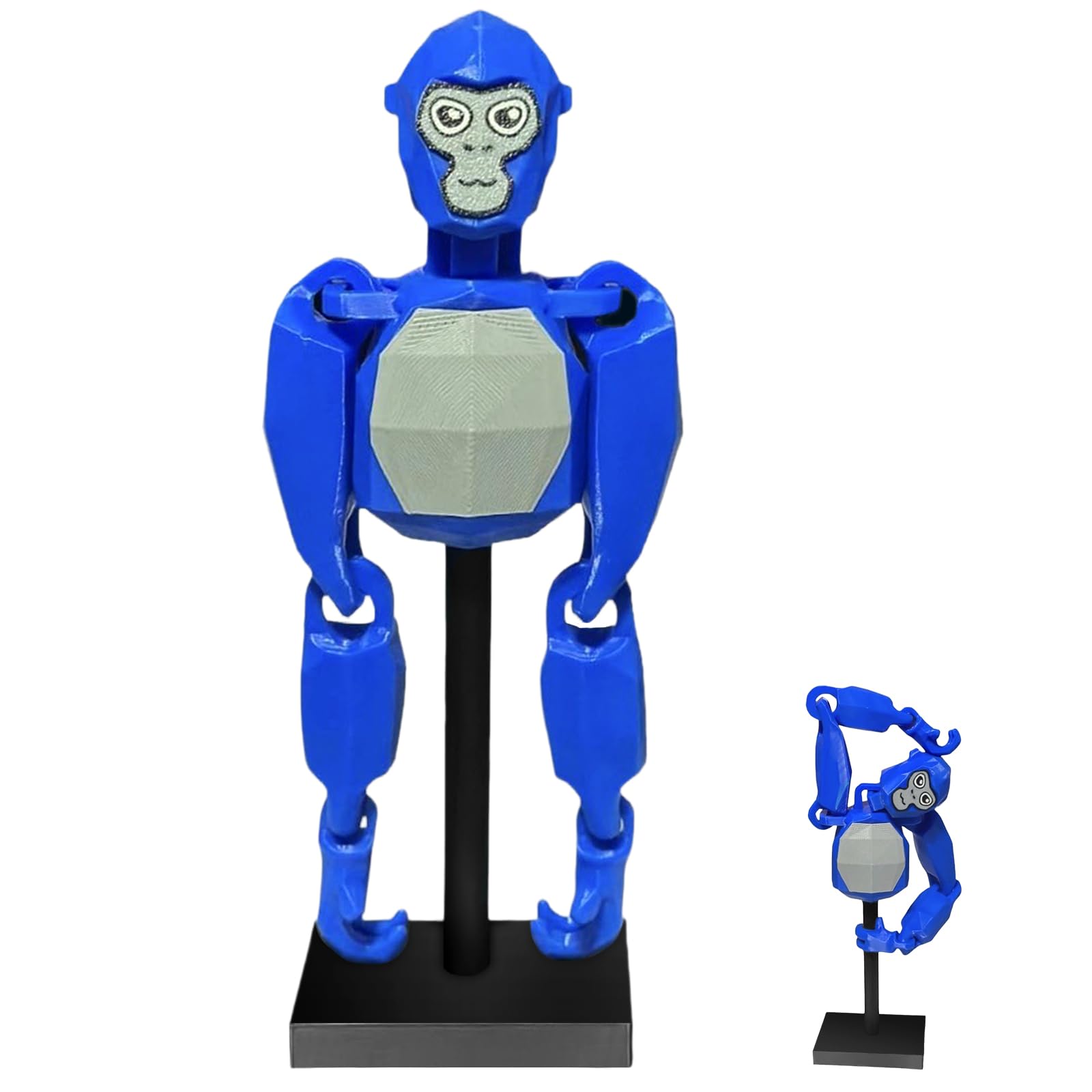 Gorilla Tag Toy, Gorilla Tag Fidget Toy for Kids, Flexible Gorilla Tag Figurine, Creative Gorilla Tag Party Decorations, Collectible Figurines for Stress Relief, Home Offices Desktop Decoration (Blue)