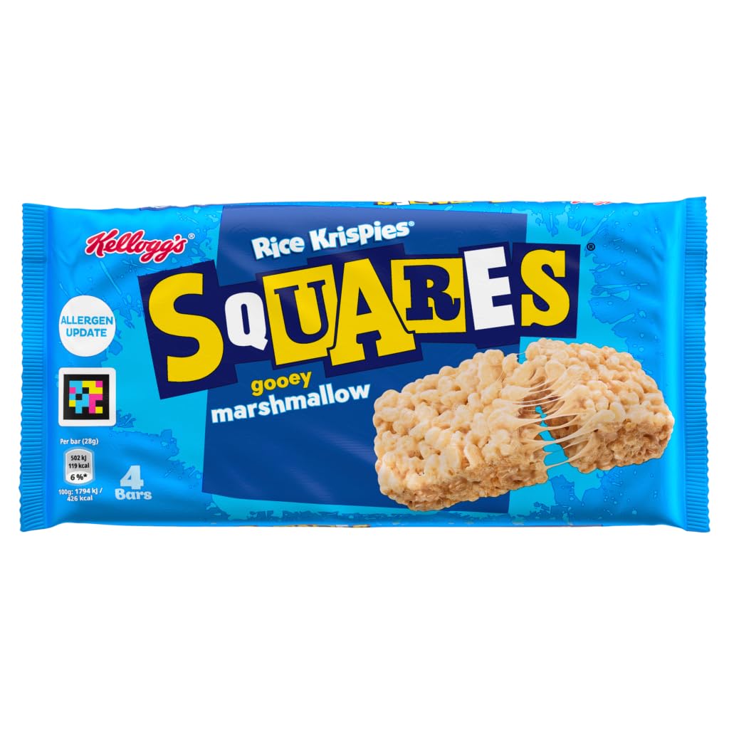 Kellogg's Rice Krispies Squares Marshmallow Snack Bars 4 x 28g