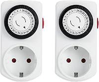 G-Homa Mechanikus Időzítő Aljzat 2db, 24 Órás Program, Analóg Kapcsoló 1