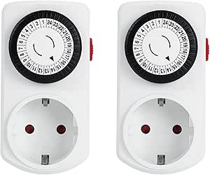 Timer Socket Stopcontact 12/24 Uur Lcd-scherm Timer Plug Binnen Getimede Stroomschakelaar Plug in Mechanische Timer voor Keukenapparaat EU 240V