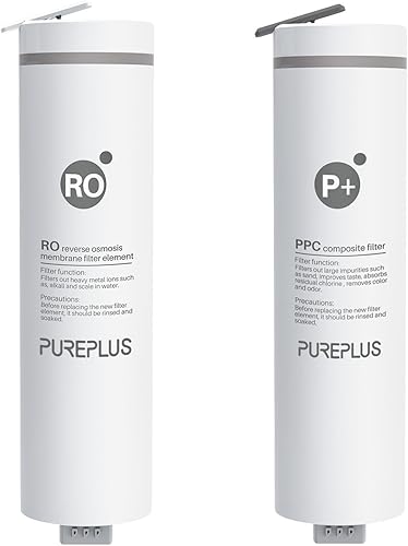 PUREPLUS Filtro UTR400A-PPC y UTR400A-RO, repuesto para sistema de ósmosis inversa UTR400A, 1ª y 2ª etapa, 1 combo