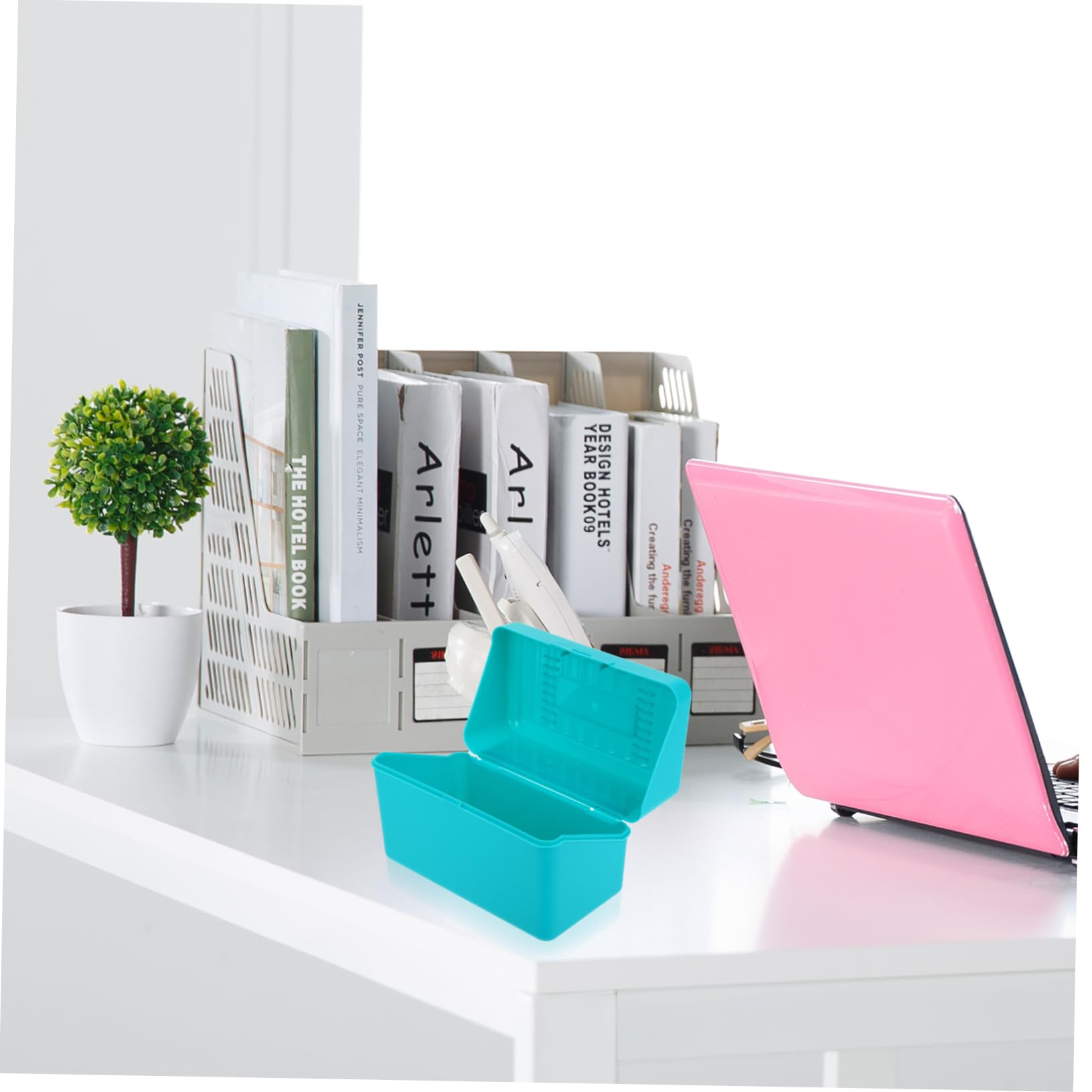 PLAFOPE 4 Stück-pack Karteikartenbox aus Pp Kunststoff 3×5 Zoll Tragbar und Organisiert für Büro und Zuhause zur Aufbewahrung von Indexkarten